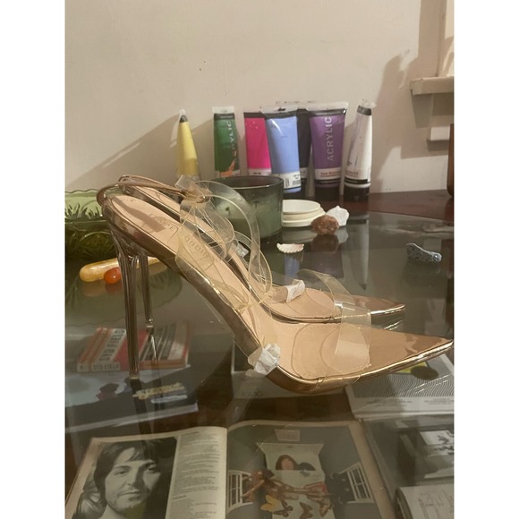 Rose Gold Cape Robbins Skins Stiletto Heels - Picture 1 of 5